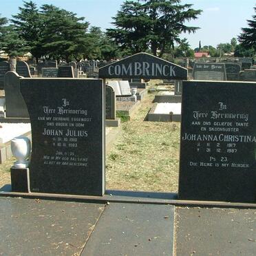 COMBRINCK Johan Julius 1910-1983 &amp; Johanna Christina 1917-1987