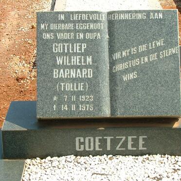 COETZEE Gotliep Wilhelm Barnard 1923-1975