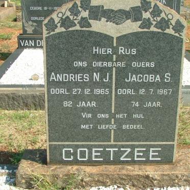 COETZEE Andries N.J. -1965 &amp; Jacoba S. -1967
