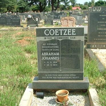COETZEE Abraham Johannes 1926-1974