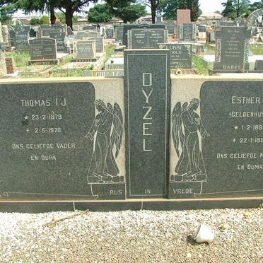 DYZEL Thomas I.J. 1879-1970 &amp; Esther J. GELDENHUYS 1885-1968