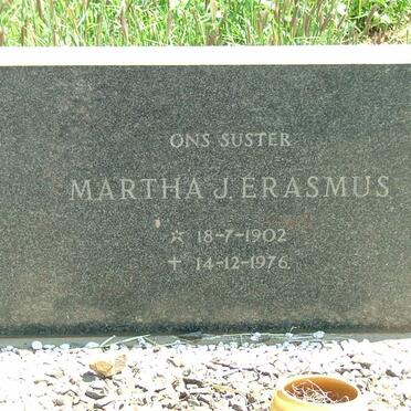 ERASMUS Martha J. 1902-1976