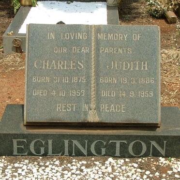 EGLINGTON Charles 1875-1953 &amp; Judith 1886-1959