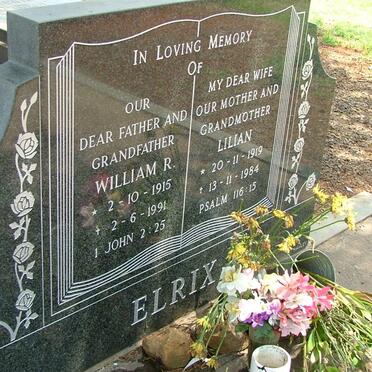 ELRIX William R. 1915-1991 &amp; Lilian 1919-1984