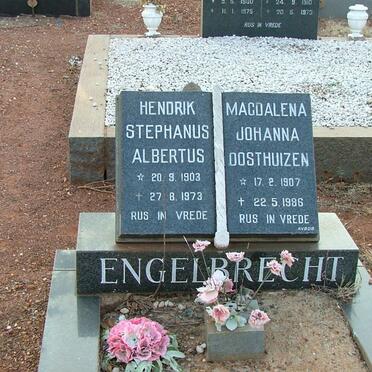 ENGELBRECHT Hendrik Stephanus Albertus 1903-1973 &amp; Magdalena Johanna OOSTHUIZEN 1907-1986