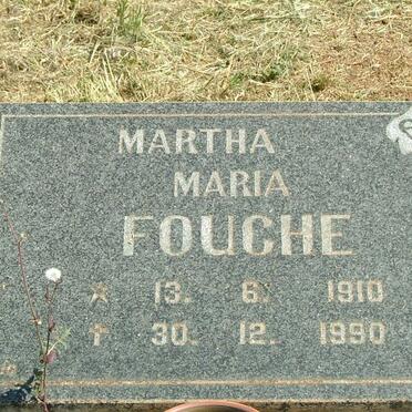 FOUCHE Martha Maria 1910-1990