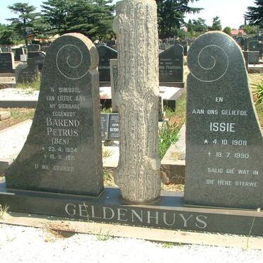 GELDENHUYS Barend Petrus 1904-1971 &amp; Issie 1908-1990