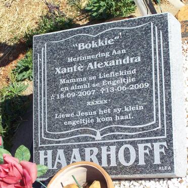 HAARHOFF Xantè Alexandra 2007-2009