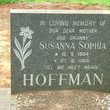 HOFFMAN Susanna Sophia 1884-1966