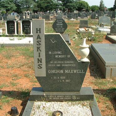 HASKINS Gordon Maxwell 1930-1987