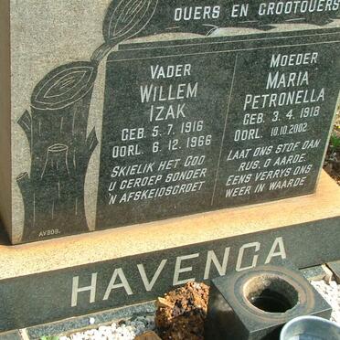 HAVENGA Willem Izak 1916-1966 &amp; Maria Petronella 1918-2002