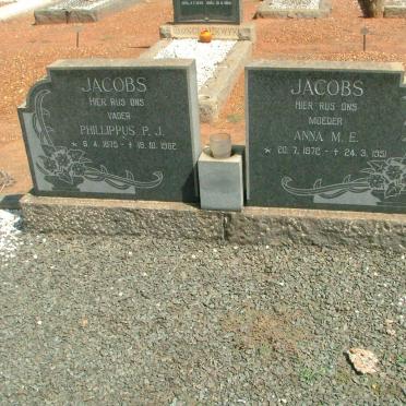 JACOBS Phillippus P.J. 1875-1962 &amp; Anna M.E. 1872-1951
