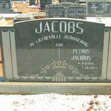 JACOBS Petrus Jacobus 1926-1977