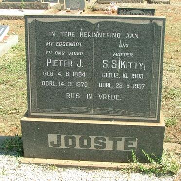 JOOSTE Pieter J. 1894-1970 &amp; S.S. 1903-1997