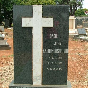 KAPOUSOUSOGLOU  Basil John 1910-1988