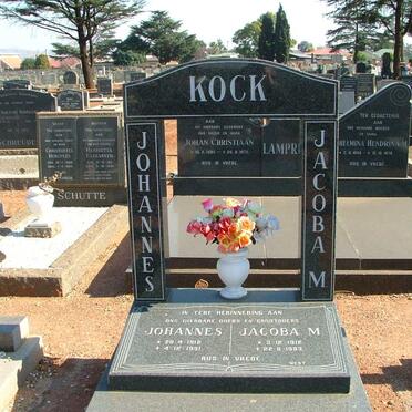 KOCK Johannes 1912-1991 &amp; Jacoba M. 1912-1993