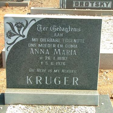 KRUGER Anna Maria 1893-1976
