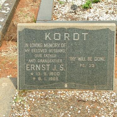 KORDT Ernst J.S. 1900-1969