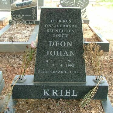 KRIEL Deon Johan 1989-1992