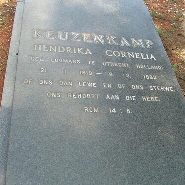 KEUZENKAMP Hendrika Cornelia nee LOOMANS 1919-1983