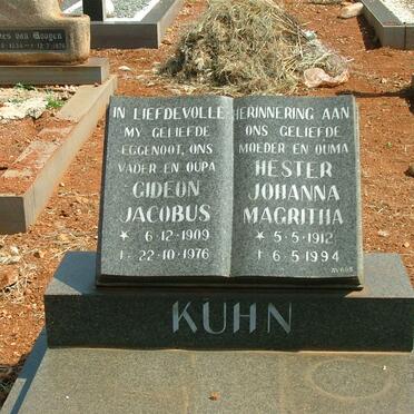 KUHN Gideon Jacobus 1909-1976 &amp; Hester Johanna Magritha 1912-1994