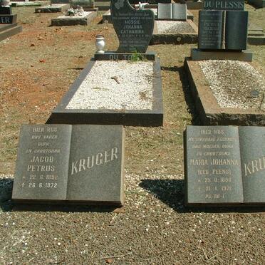 KRUGER Jacob Petrus 1892-1972 &amp; Maria Johanna PEENS 1896-1971