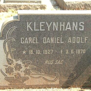 KLEYNHANS Carel Daniel Adolf 1927-1970