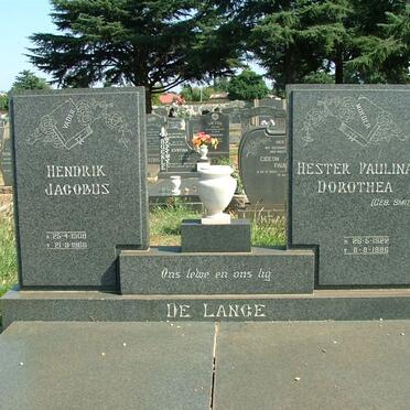 LANGE Hendrik Jacobus, de 1908-1966 &amp; Hester Paulina Dorothea SMIT 1922-1986