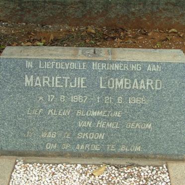 LOMBAARD Marietjie 1967-1968
