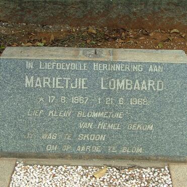 LOMBAARD Marietjie 1967-1968