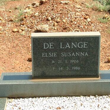 LANGE Elsie Susanna, de 1906-1986