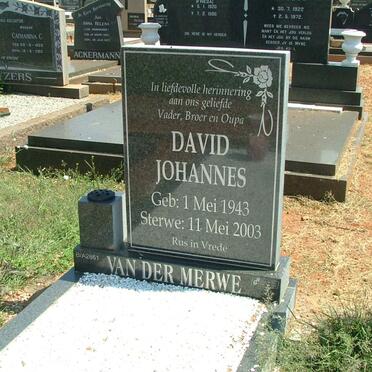 MERWE David Johannes, van der 1943-2003