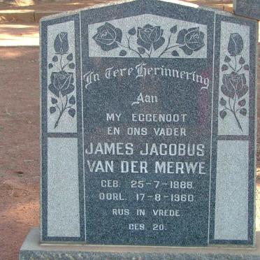 MERWE James Jacobus,van der 1888-1960