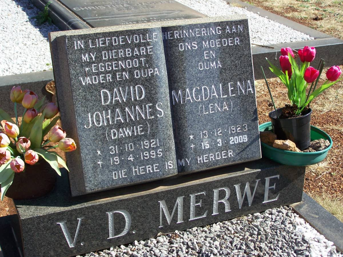 MERWE David Johannes, v.d. 1921-1995 &amp; Magdalena 1923-2009