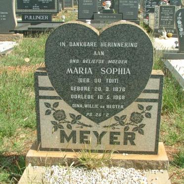 MEYER Maria Sophia nee DU TOIT 1876-1968
