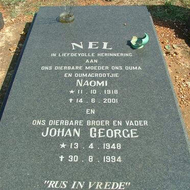NEL Naomi 1918-2001 :: NEL Johan George 1948-1994