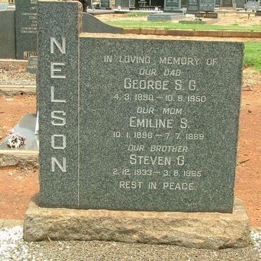 NELSON George S.G. 1890-1950 &amp; Emiline S. 1896-1969 :: NELSON Steven G. 1933-1985