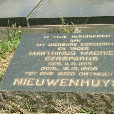 NIEUWENHUYS Marthinus Machiel Cersparus 1915-1968