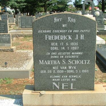 NEL Frederick J.H. 1935-1967 &amp; Martha SCHOLTZ nee VAN WYK