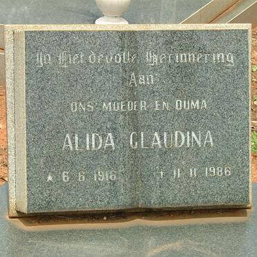 ODENDAAL Alida Claudina 1916-1986