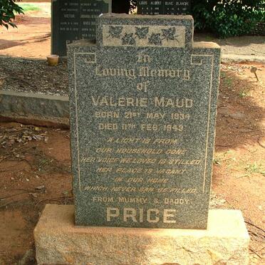 PRICE Valerie Maud 1934-1943