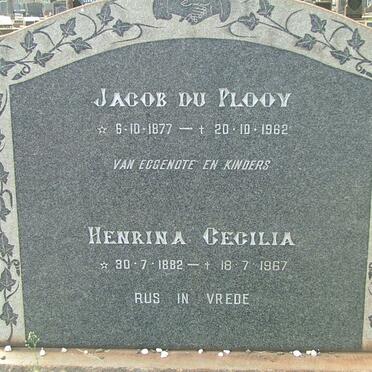 PLOOY Jacob, du 1877-1962 &amp; Hendrina Cecilia 1882-1967