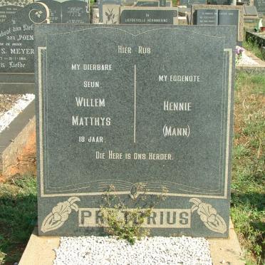 PRETORIUS Hennie :: PRETORIUS Willem Matthys 