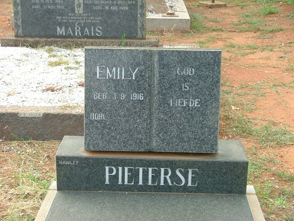 PIETERSE Emily 1916-