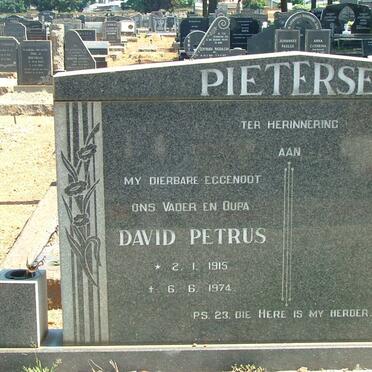 PIETERSE David Petrus 1915-1974
