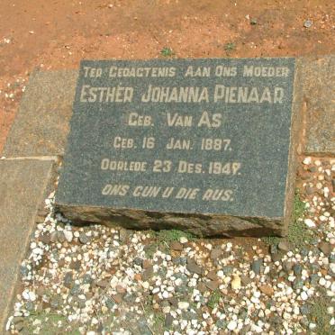 PIENAAR Esther Johanna nee VAN AS 1887-1947