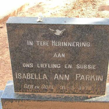 PARKIN Isabella Ann 1976-1976