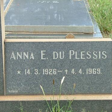PLESSIS Anna E., du 1926-1969