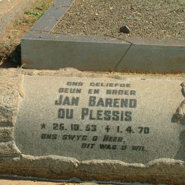 PLESSIS Jan Barend, du 1953-1970