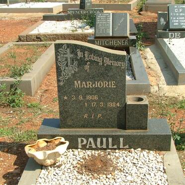 PAULL Marjorie 1906-1984